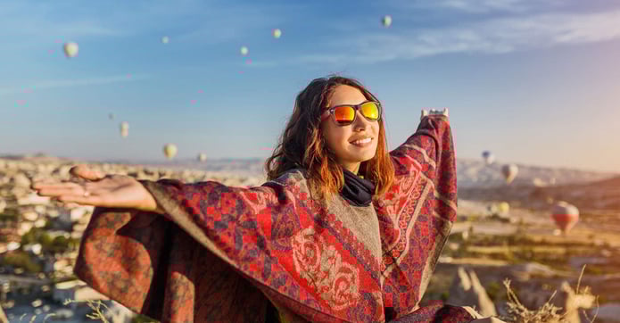 travel agent traveling the world