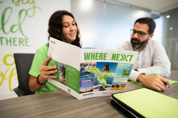 Cruise Planners Franchise Owner talking to client