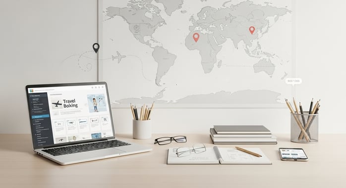 travel agent tools on desk